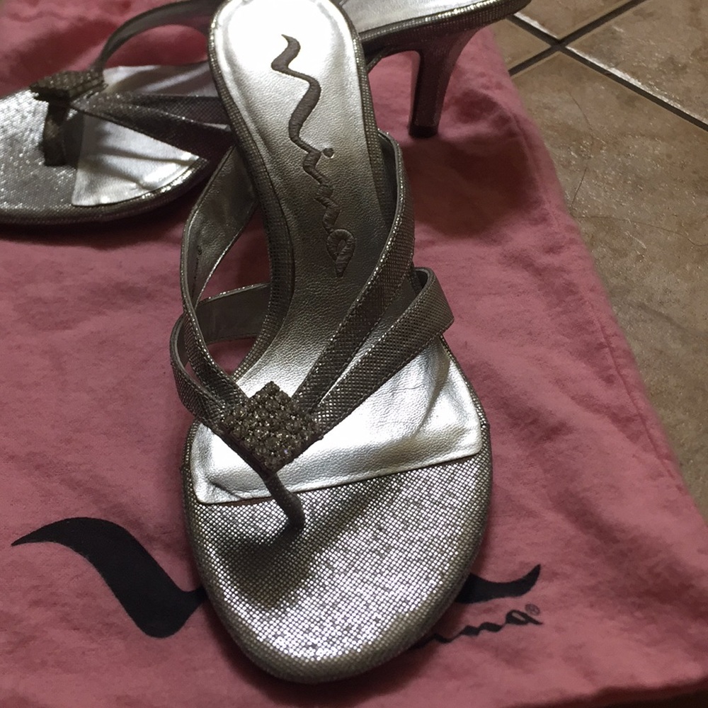 Silver Low heel Evening sandals - Picture 2 of 2